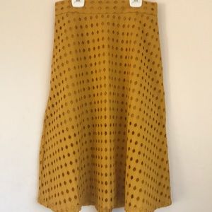 A line mustard skirt
